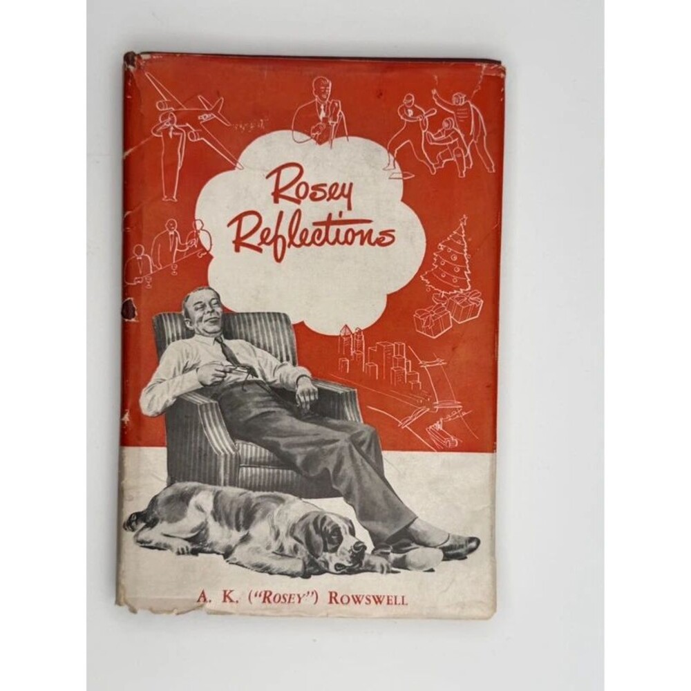 Vintage 1945 First Edition "Rosey Reflections" Signed Copy with Promo Inserts